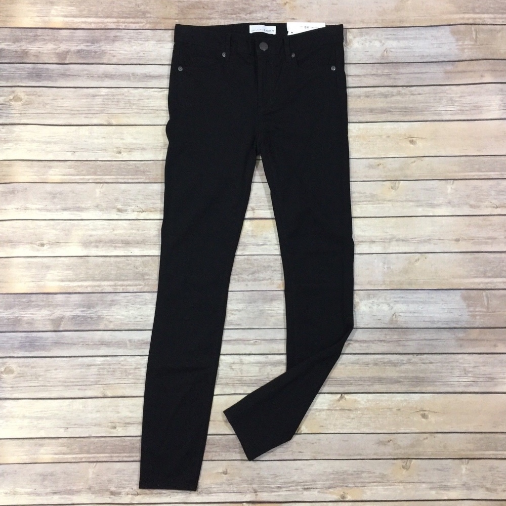 LOFT 00 Leggings Marisa Skinny Black Stretch Pant